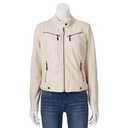 Juniors' J-2 Mockneck Faux-Leather Jacket, Size S