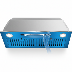 Range Hood Insert 30 inch, Ducted/Ductless Range Hood with Gesture Sensing & Touch Control, Built-in Kitchen Hood 600CFM, 2 Pcs Stainless Steel Baffle Filters