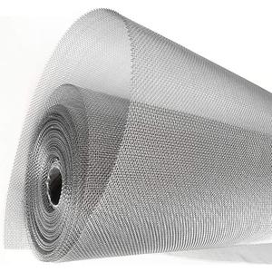 KISKIS 304 Stainless Steel Woven Wire Mesh, Wire Mesh Window Screen Mesh, Prevent Mouse Mice Snakes Hornets Rodents Entering,Easy to Cut and Install (150X500CM59X196INCH)