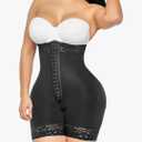 YIANNA Tummy Control Shapewear for Women Strapless Fajas Colombianas Body Shaper Shorts Butt Lifter with Zipper Crotch M