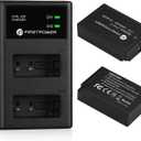 FirstPower Paquete de 2 bateras LP-E17 y cargador USB dual compatible con Canon EOS RP, Rebel T6i, T7i, T8i, T6s, SL2, SL3, M3, M5, M6, 200D, 77D, 750D, 760D, 800D, 8000D y 8000D Cmara SLR digital