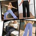 Huukeay 3 Pack Women's Plus Size Pants Wide Leg Yoga Pants Baggy Lounge Sweatpants with Pockets Drawstring High Waist Jogger (Haze Blue, Dark Gray, Black)