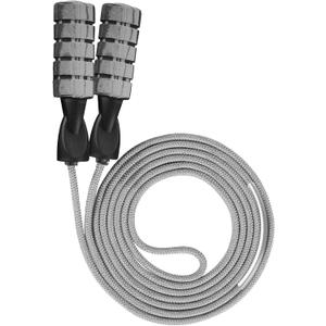 Jump Rope for Women & Men Adjustable Length Cotton Skipping Rope for Adults & Kids Workout Equipment for Weight Loss, Cardio, Boxing & Fitness Suitable for Home, Gym & School Use (Grey)