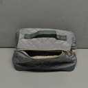 SHELFLOVER Travel Toiletry Bag Makeup Bag, Water-Resistent Cosmetic Bags for Women, Portable Pouch Open Flat Make Up Organizer Case, Cosmetic Bags, Grey Green