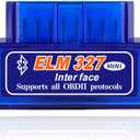 OBDII Car Auto Diagnostic Scanner, ELM327 Automotive Bluetooth Scan Tool and Code Reader, Professional Car Bluetooth Engine Fault Code Reader, Universal Car Accessories (1 PC)