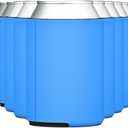 TahoeBay Blank Beer Can Cooler Sleeves Bulk Sublimation Blanks for Vinyl Plain Collapsible Foam Can Sleeves Coolers for Soda Cans and Bottles Custom Drink Holder Assorted Solid Color (Neon Blue)
