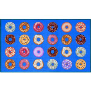 Booooom Jackson Classroom Rug Colorful Seating Classroom Carpet Elementary, Purple Preshool Area Education Rug for School (6.5x9.8ft, Donutse) (Polyester-lite-2)