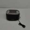 Mueller Retro Toaster 2 Slice with 7 Browning Levels and 3 Functions: Reheat, Defrost & Cancel, Stainless Steel Features, Removable Crumb Tray, Under Base Cord Storage, Black