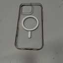 Magnetic Case for iPhone 16 Pro Max - [Built-in Invisible Stand] [Compatible with MagSafe] [Military Grade Drop Protection] Anti-Yellowing Hard Back Silicone Edge Cover, 6.9", Clear Black