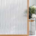 VELIMAX Frosted Window Privacy Film Non Adhesive Window Cling Removable Glass Covering Clear Water Opaque Window Film for Home Anti UV 35.4x78.7 inches
