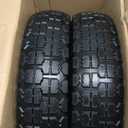 13" Flat-free Solid Tire and Wheel, with 5/8" Axle Bore Hole, 2.2" Offset Hub, Replacement 4.00-6 Wheelbarrow tire, Compatible with Garden Wagon Trolley Dolly, 2 Pack