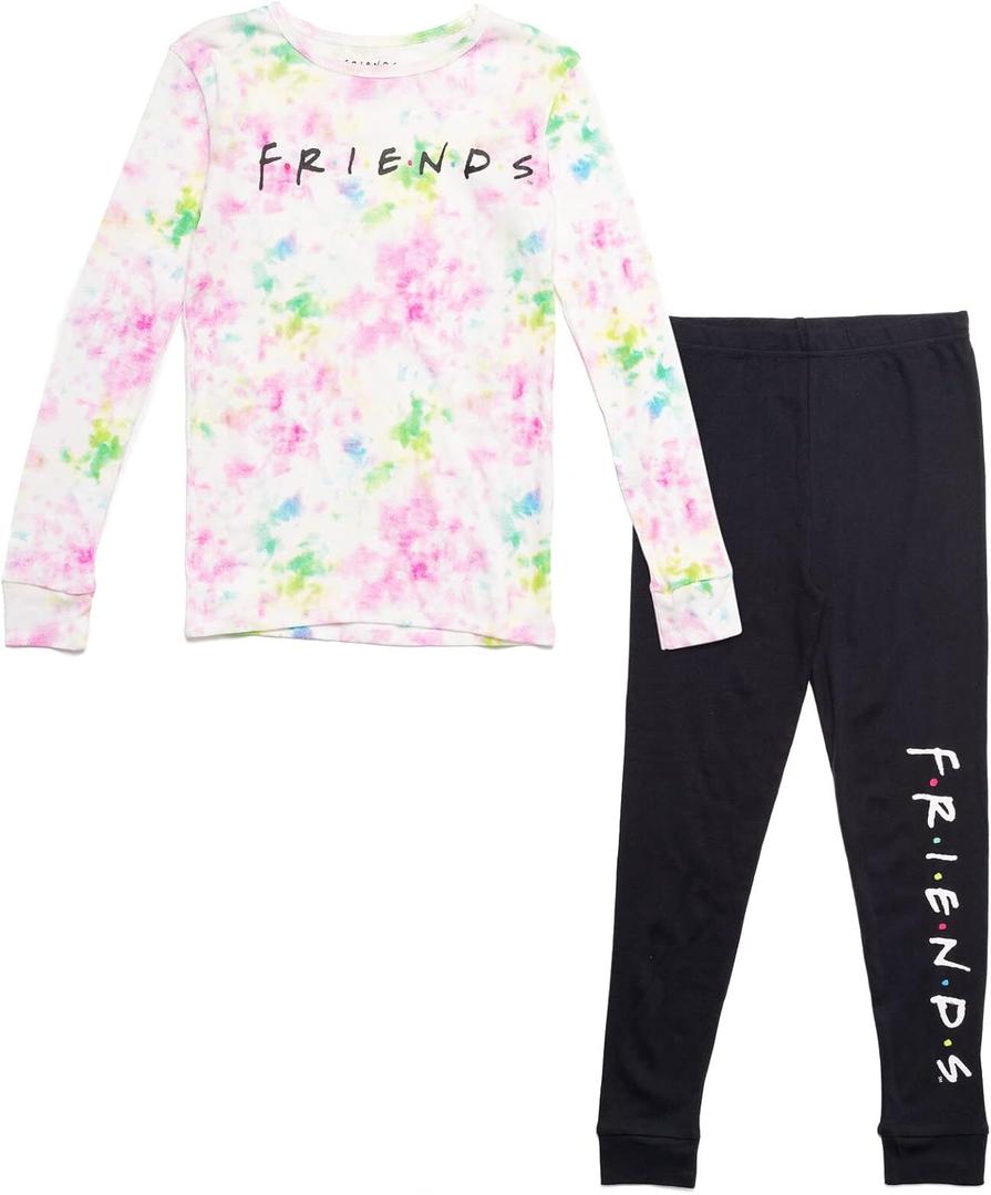 FRIENDS Pajama Shirt & Pants Little Kid to Big Kid (5-6, White / Black)
