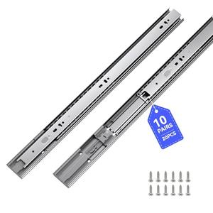 LONTAN 10 Pairs 14 Inch Soft Close Drawer Slides Heavy Duty Ball Bearing Dresser Drawer Glides 12.4" Extension Cabinet Rails 100 LB Capacity