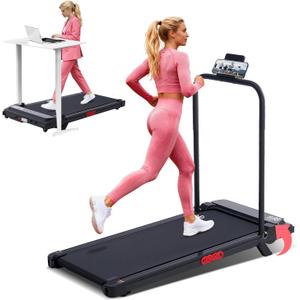 Walking Pad with Incline, 2026 Upgrade Electric Small Walking Pad with Handle Bar, 3.0HP Protable Walking Pad Treadmill with Handles and Incine for Home Small, 0.6-7.6MPH, 350LBS