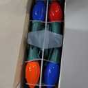 25 Foot C9 Multi Ceramic Christmas String Light Set  Opaque Bulbs  Roofline Light String  Green Wire