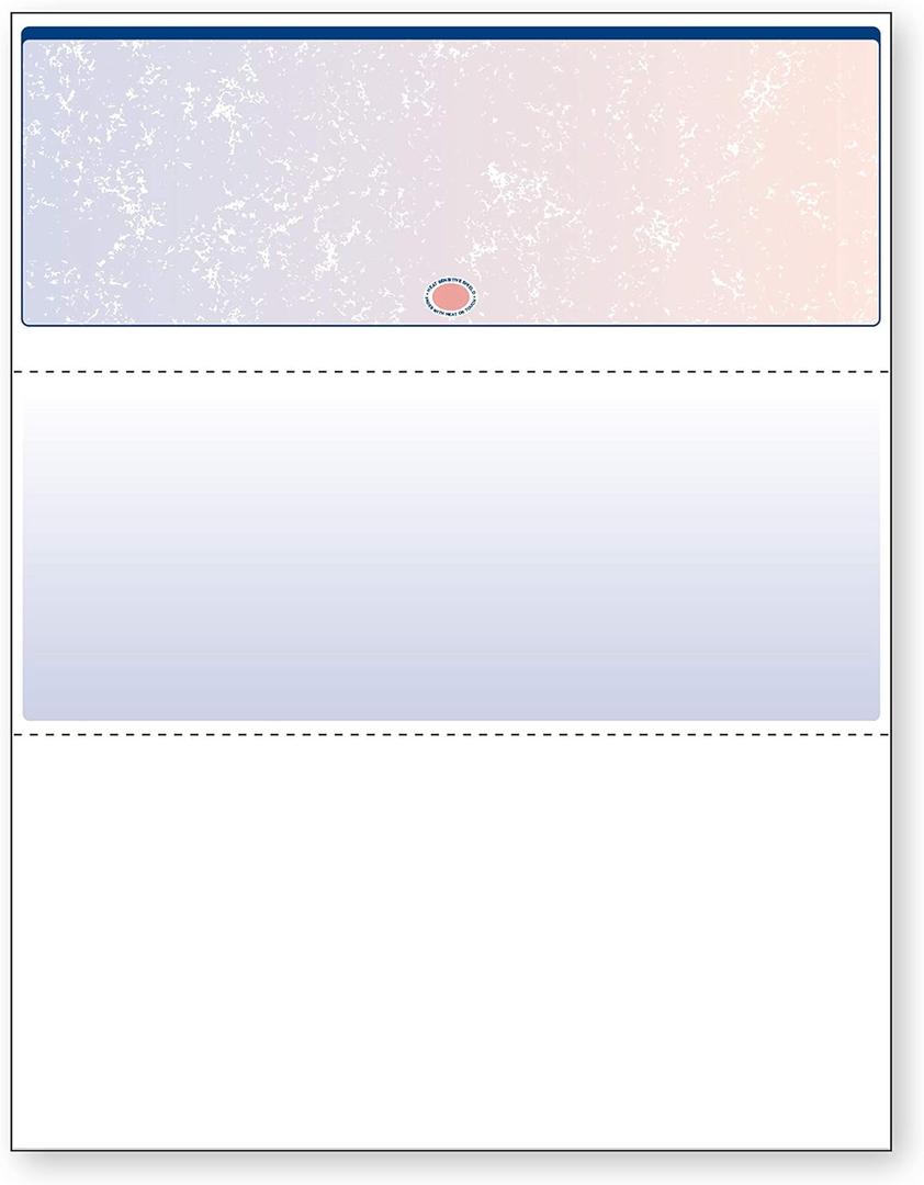 DocuGard Blue/Red Premier Prismatic Top High Security Check Paper - Laser/Inkjet Printer Compatible - 13 Security Features - 500 Blank Business Checks (04532)