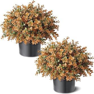 Fake Plants Artificial Greenery Plastic Boxwood Shrubs for Outdoors
12 Bundles UV Resistant Realistic Faux Leaves Stem that Look Real, Boston Fern for Outside Planters Porch Patio Summer Decor