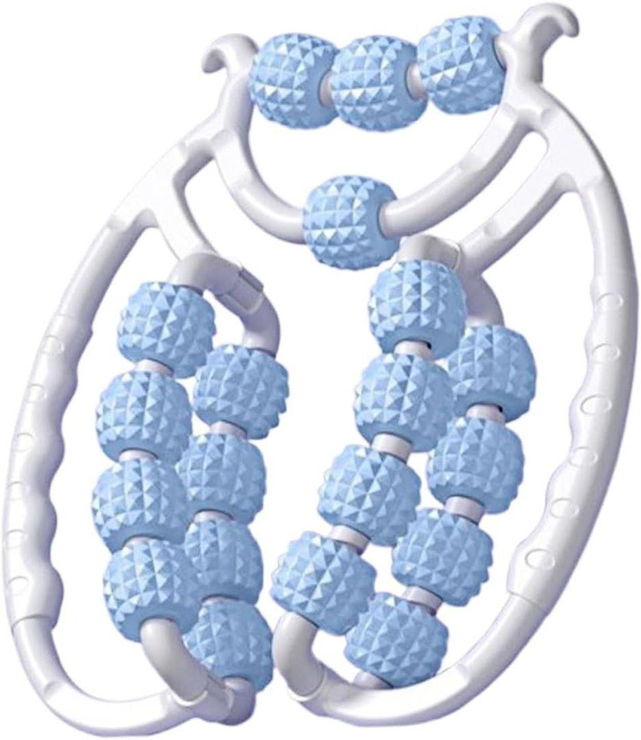 Cellulite Massage Roller Leg Roller Massager Leg Massage Roller for Anti-Cellulite Lymphatic Drainage Deep Tissue Therapy Tool for Thighs Arm Back Shoulders with 13/20 Rollers F