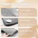 Electric Heating Pad, 16"x12" Heat Pad for Back Neck Shoulder Pain Relief, with 10 Heat Settings, Auto Shut Off, Machine Washable, US Plug (Gray)