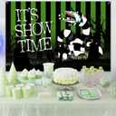 Beetle Halloween Party Decorations Backdrop Banner 5x3 Ft It's Show Time Halloween Birthday Decorations Banner Horror Themed Party Decorations Background Photo Booth