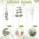 Glass Bud Vases Set of 12 and Artificial Plants Stems in Glass Vase Artificial Eucalyptus Baby's Breath Fake Plants Greenery for Rustic Farmhouse Wedding Table Centerpieces(Clear)