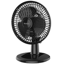 Holmes 6” Personal Table Fan – 2 Speeds, Compact, 15° Head Tilt, Wide-Angle Oscillation, Black