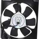 Radiator Cooling Fan Assembly 610970 38616-RNA-A01 Compatible With Honda Civic LX 2006-2024,EX 2006-2018,Si&DX 2002-2011,EX-L 2009-2015,Sport 2019-2024,GX 2006-2012,Type R 2017-2024 1.3L 1.8L 2.0L L4