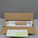 White Wrap Around Curtain Rods 66 to 120 Inch:Blackout Heavy duty Adjustable Window Curtain Rod for Bedroom,Industrial Darkening Curved French Metal Single Drapery Rods Easy Install,Pure White