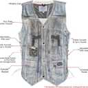 Milwaukee Leather Men's Wreck Distressed Brown Leather Motorcycle Vest - LKM3795-3X-Large