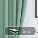 Room Darkening Curtains 92 inches Long Bedroom Light Green Window Curtain Panels Living Room Divider Patio Doorway Sliding Glass Door Grommet Top Thermal Insulated Drapes Basement 2 Panels 52"x92"