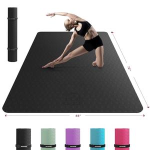 HAPBEAR Extra Large Yoga Mat - 72"x48"x6mm (1/4 inch), Non-Slip, Durable, Thick Wide Exercise Mat for Home Workouts, Yoga, Pilates, Stretching and Cardio Workouts