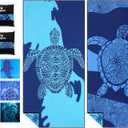 2 Pack Microfiber Lightweight Thin Beach Towel Sand Free Quick Dry Super Absorbent Large Towels for Swimming Pool Yoga Gym Travel Vacation Beach Accessories Essentials