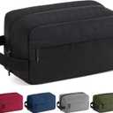 Vorspack Travel Toiletry Bag for Men - Hanging Toiletries Bag Water Resistant Dopp Kit Travel Bag for Toiletries Accessories (Large, Black)