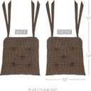 VHC Brands, Kettle Grove, Cotton, 14x14, Plaid, Chair Pad, Black, 1 Pack