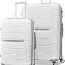 Samsonite Freeform Hardside Expandable with Double Spinner Wheels,White, 2-Piece Set (21/28)