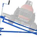 Garvee 800Lb Heavy Duty Lawn Tractor Lift Jack - Foldable Riding Mower Lifter with Manual Crank & Power Drill Handle for Easy Maintenance & Storage - Blue