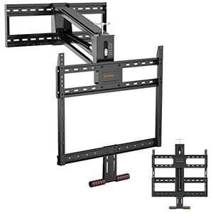 X-FIXTURE Fireplace Pull Down TV Mount Over Fireplace with Height Adjust for Most 43" - 80" TVs, Max VESA 600x400mm, up to 80lbs, Above Fireplaces TV Mount