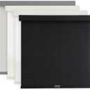 AOSKY Light Filtering Roller Shades Cordless Blinds for Windows, 1% Openness Free-Stop Shades with Valance, Thermal Insulated Fabric, UV Protection, Natural Woven Blinds39" W x 72" H, Black