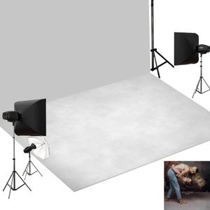 Kate Grey Floor Backdrop Photography Floor Mats Rubber Floor Wall Backdrop Newborn Photography Props Anti-Slip Rug for Photo Studio8X5ft