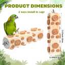 Skyygemm 2 Pieces Bird Chew Toy Wooden Foraging Toys for Birds Parrot Cork Stopper Toys Woodpecker Feeding Toy for Macaws, Small Parakeets, Conures, Budgies, Finches Conure Cockatiel