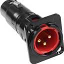 MEIRIYFA XLR 3 Pin Male to Female Pass Through Panel Mount Jack, Mic XLR 3PIN D Series Type Adapter Feed/Pass Thru Converter Compatible with Microphone, Mixer