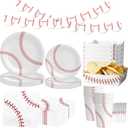 Baseball party Decorations - Baseball birthday Decorations,Plate, Cup, Napkin,Boats Paper Serving Tray, Birthday Party Decorations for Baseball Theme Party Serves 24
