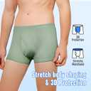 Carer Incontinence Underwear for Men Washable Urinary Incontinence Boxer Briefs 2 PCS Reusable Leak Proof Underwear for Men Protective Underwear for Bladder Leak Protection 250ML (2 Teal/Green, XL)