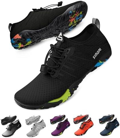 SIMARI Water Shoes for Women Men - Barefoot Quick-Dry Aqua Socks | Lightweight Swim Shoes for Surfing, Swimming, Beach Sports, Kayaking, Diving | Non-Slip Design Size 42
