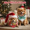 3 x Dog Christmas Bandanas, 2 Pcs Christmas Friends Show Dog Bandanas for Friends TV Show Fans Gifts, Pet Party Costume Accessories Decoration