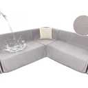 HYZOTEX Waterproof Sectional Couch Covers Sectional Sofa Cover L Shaped Corner Sofa Slipcovers Blanket for Dogs Pets Washable Jacquard Quilted L Shape Furniture Protector (75x252 in, Light Gray)