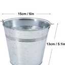 15 Pack 6 Inch Galvanized Metal Buckets with Handles, Rustic Metal Ice Buckets for Party Decor, Wedding Favors, Home Decor, Classroom Storage & Garden Planters(Silver)