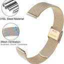 ViCRiOR Watch Bands Compatible with 18mm Garmin Venu 3S/Venu 4 41mm/ Vivoactive 4S /Venu 2s / Vivomove 3S, Solid Stainless Steel Watchband+ Mesh Strap Bracelet for Garmin Forerunner 255s/265S