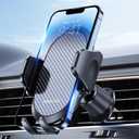 Miracase Phone Holders for Your Car with Metal Hook Clip, Air Vent Cell Phone Stand Car Mount, Universal Automobile Cradle for Garmin GPS Fit iPhone Android and All Smartphones, Dark Black
