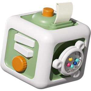 Busy Cube Toys for 1 Year Old Boy Girl, Travel Sensory for Toddlers 1-3 Year Old, Montessori Toys for 1+ Year Old(Green)